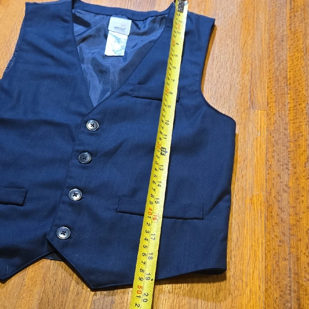 Special Editions Boys‎ 10 Classic Navy 4 Button V-Neck Wedding Party Piano Vest